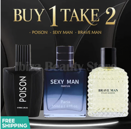 BUY 1 TAKE 2 Brave man&POISON&Sexy Man Charming Body Mist Fragrance Paris Perfume